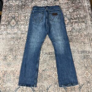 Wrangler Retro Slim Bootcut Cowboy Cut Blue Jeans Sz 32x32 Made In Bangladesh